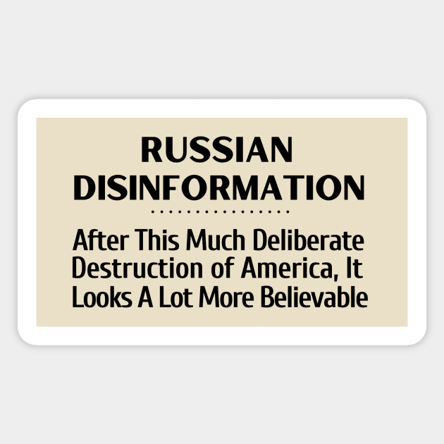 Russian Disinformation Sticker by Let Them Know Shirts.store